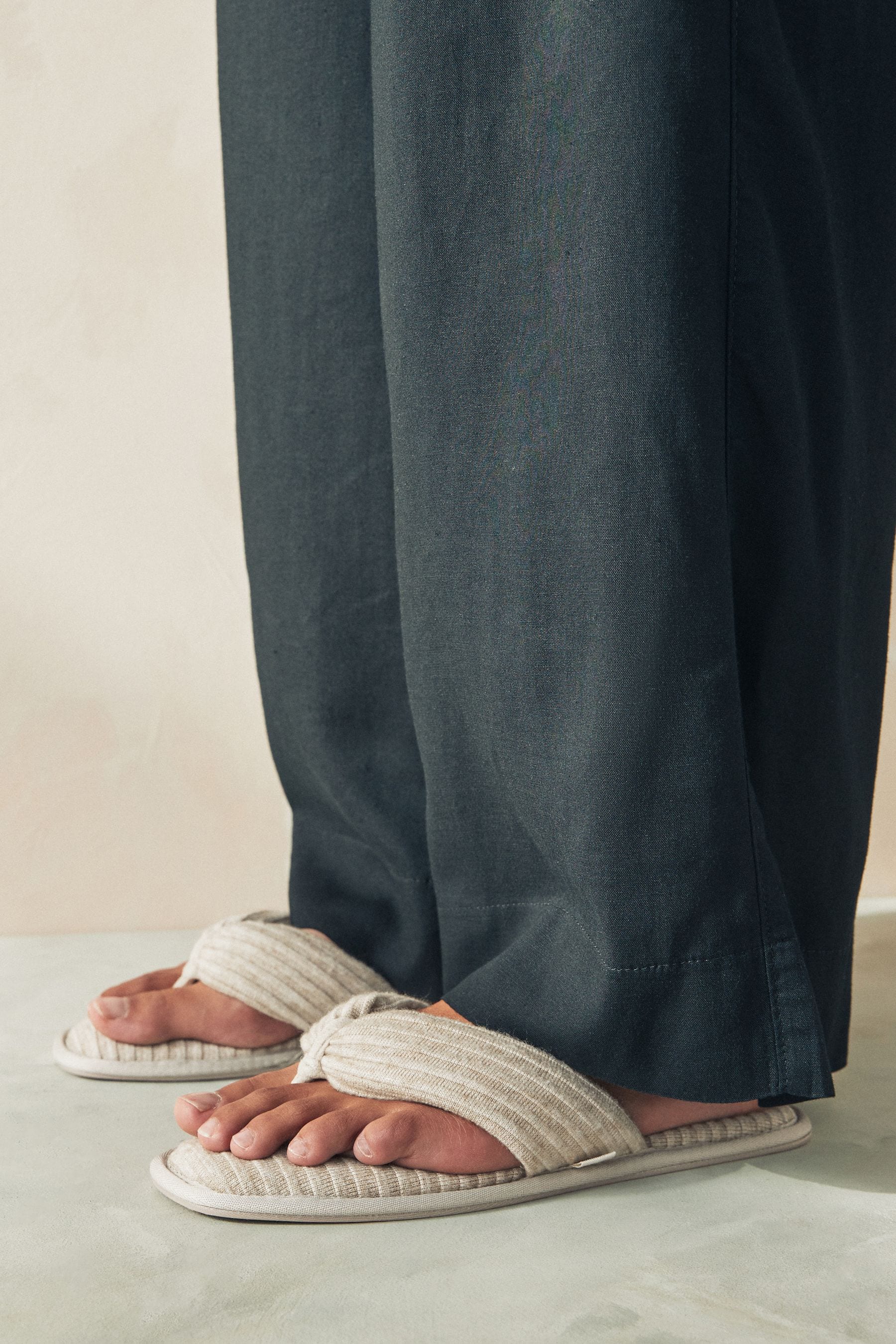 Buy Neutral Rib Flip Flop Slippers from the Next UK online shop