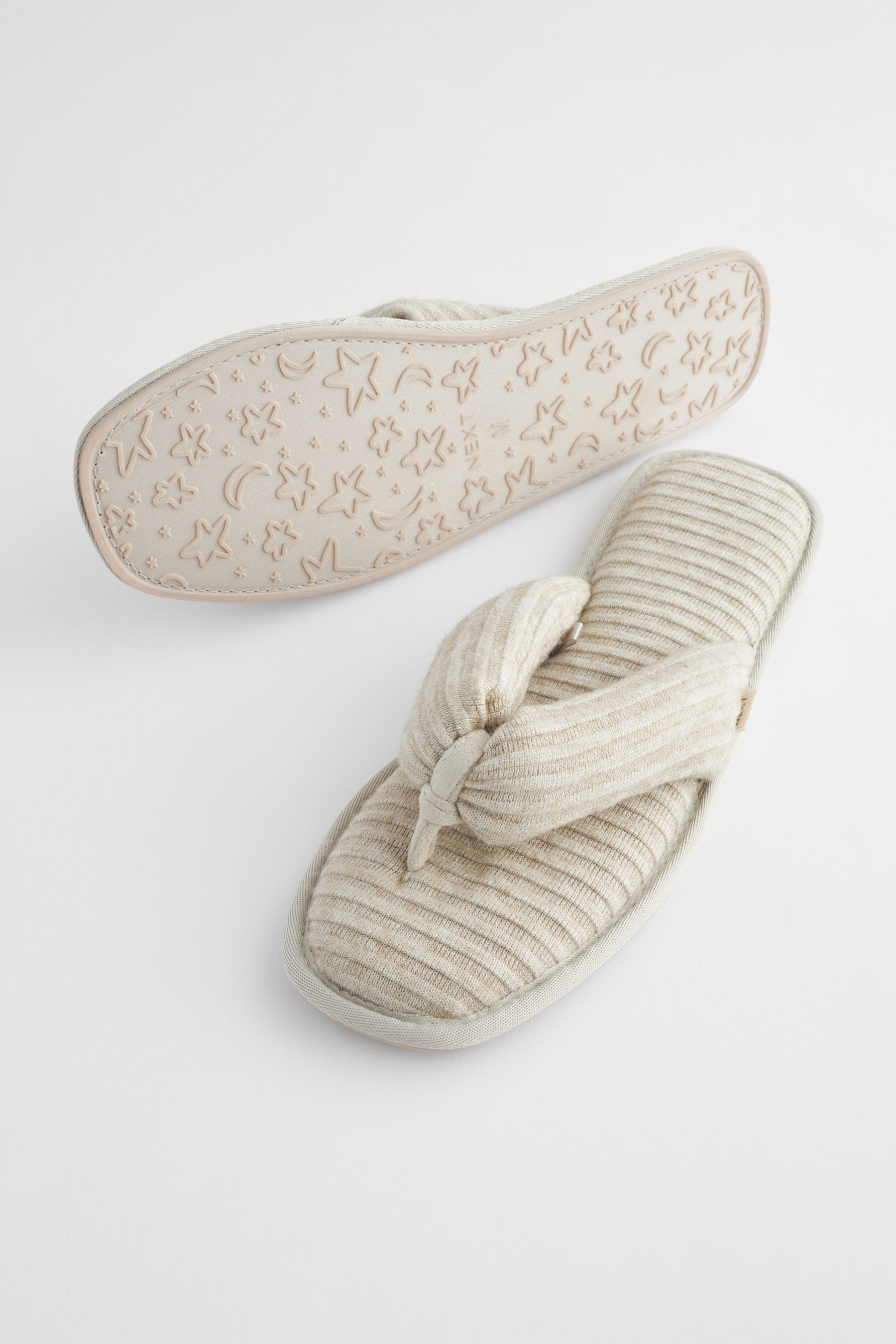 Buy Neutral Rib Flip Flop Slippers from the Next UK online shop