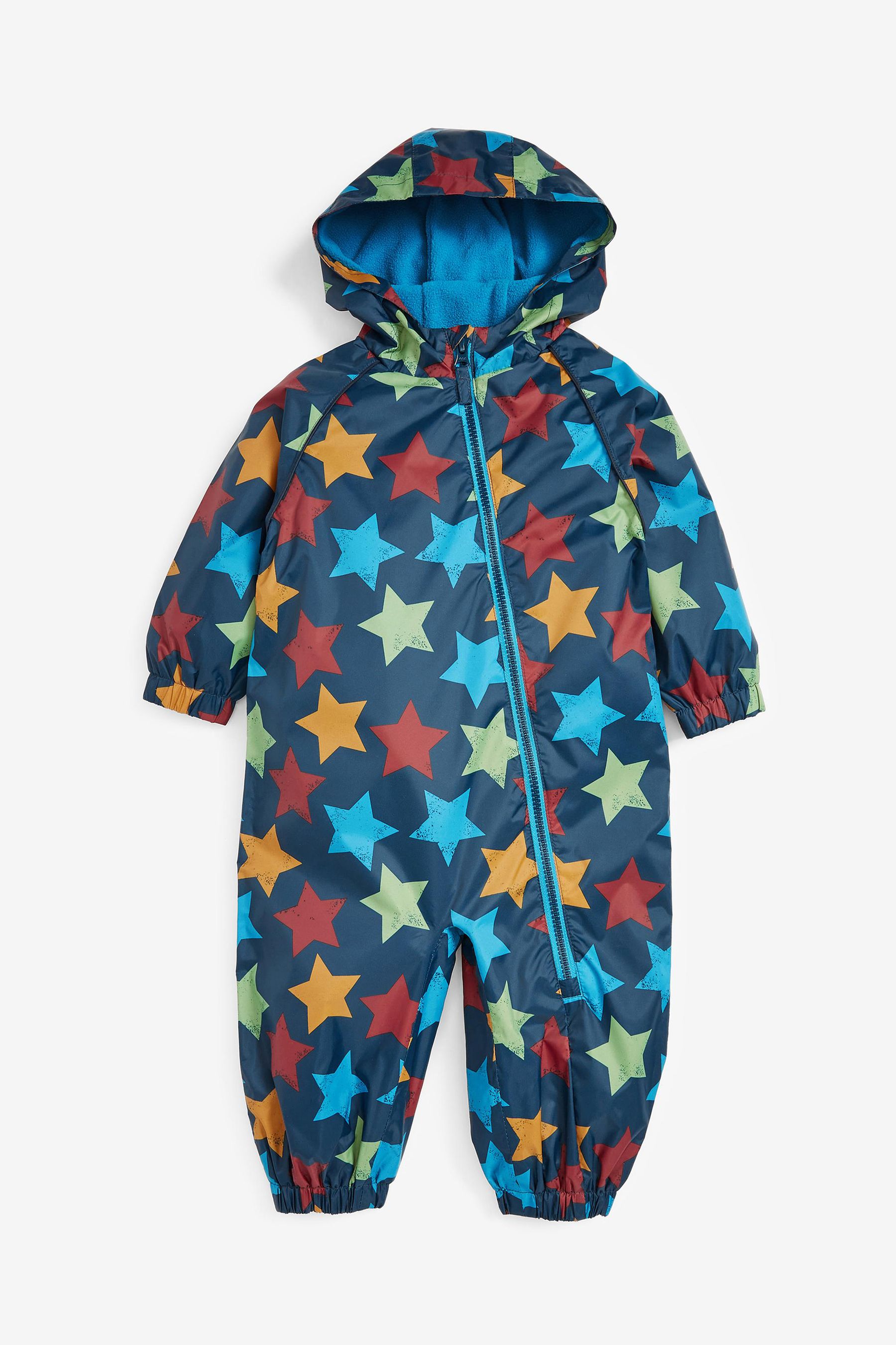 Buy Navy Blue Star Waterproof Fleece Lined Puddlesuit 3mths 7yrs from Next Luxembourg