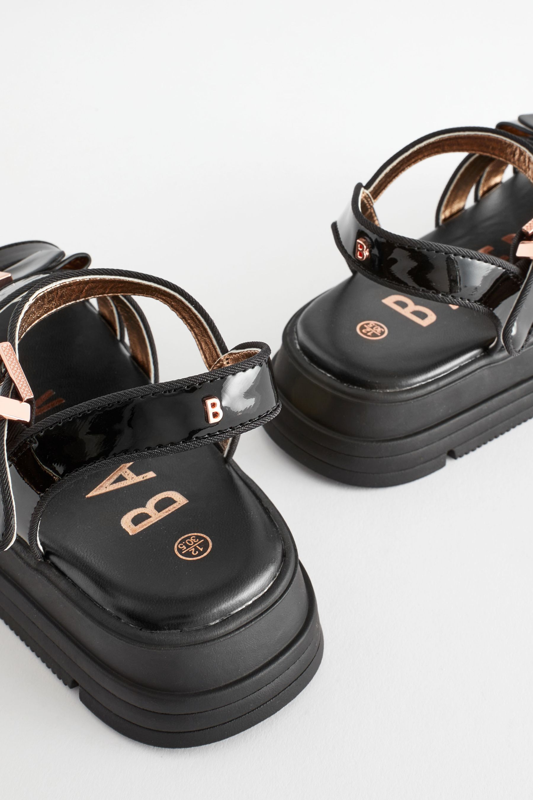Buy Baker by Ted Baker Girls Black Chunky Gladiator Sandals with Bow from Next United Arab Emirates