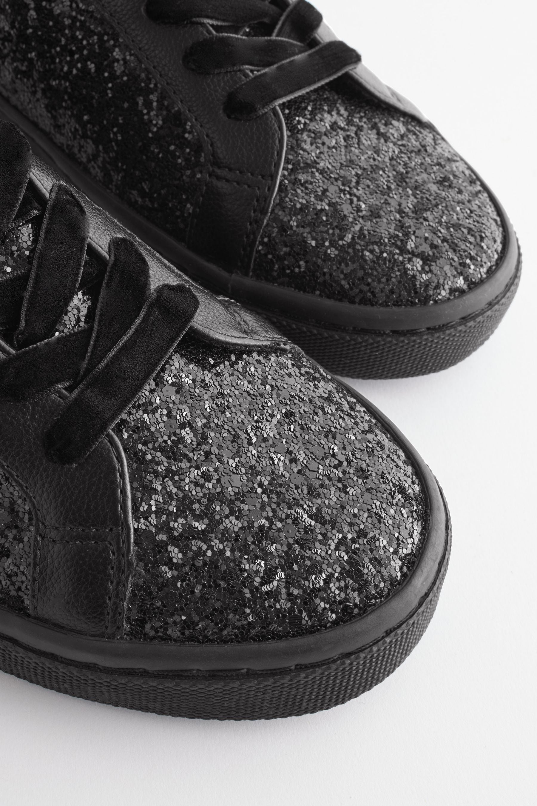 Ladies black hot sale sparkle trainers