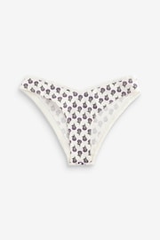 Berry Print/Cream Brazilian Geo Lace Trim Knickers 4 Pack - Image 8 of 8