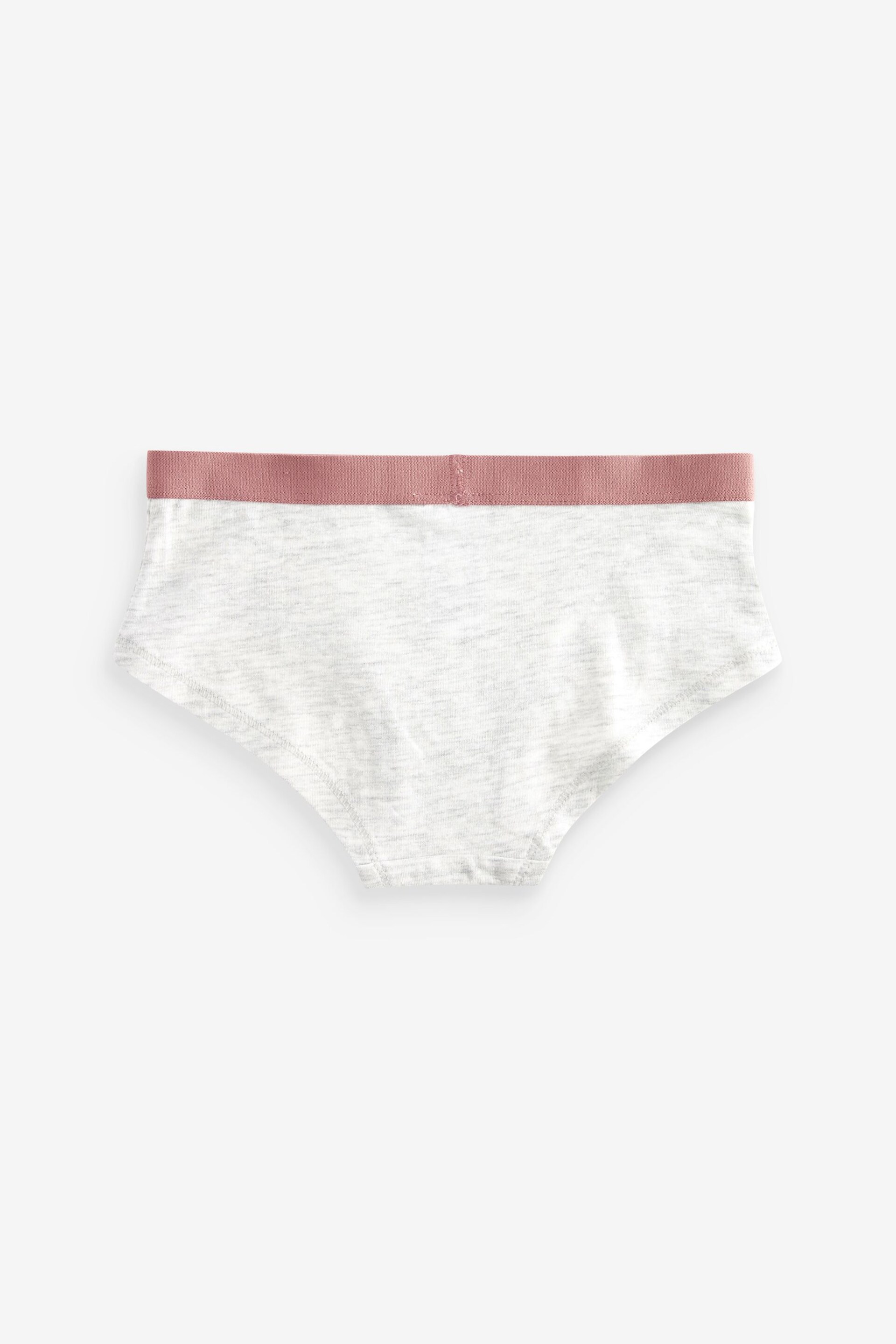 Grey/Pink/White Sparkle Waistband Hipsters 7 Pack (2-16yrs) - Image 2 of 3