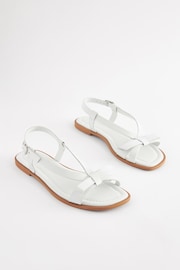 White Regular/Wide Fit Forever Comfort ® Leather Bow Sandals - Image 3 of 7
