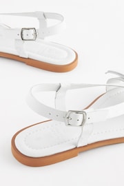 White Regular/Wide Fit Forever Comfort ® Leather Bow Sandals - Image 5 of 7
