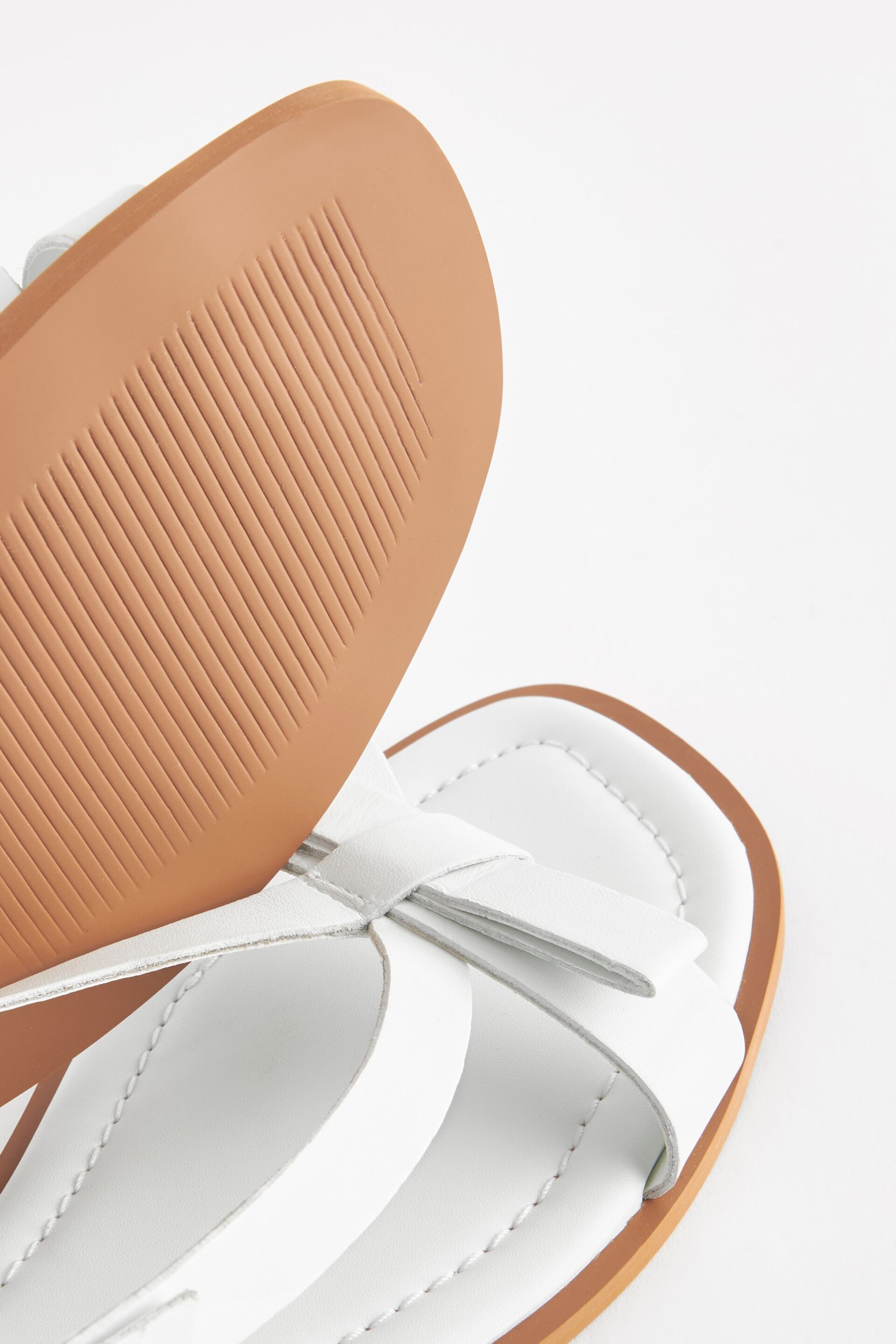 White Regular/Wide Fit Forever Comfort ® Leather Bow Sandals - Image 7 of 7