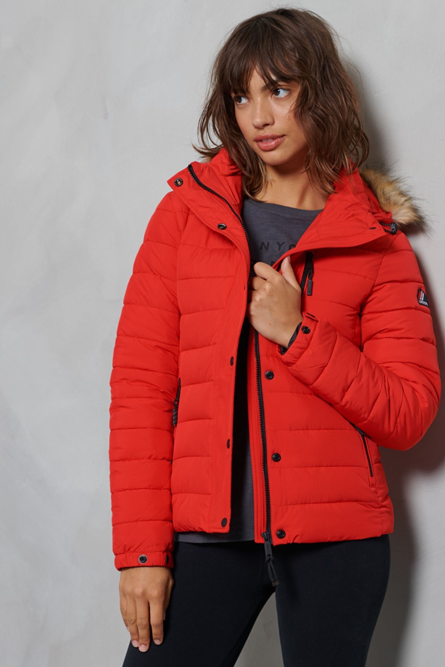 Superdry red fuji jacket sales