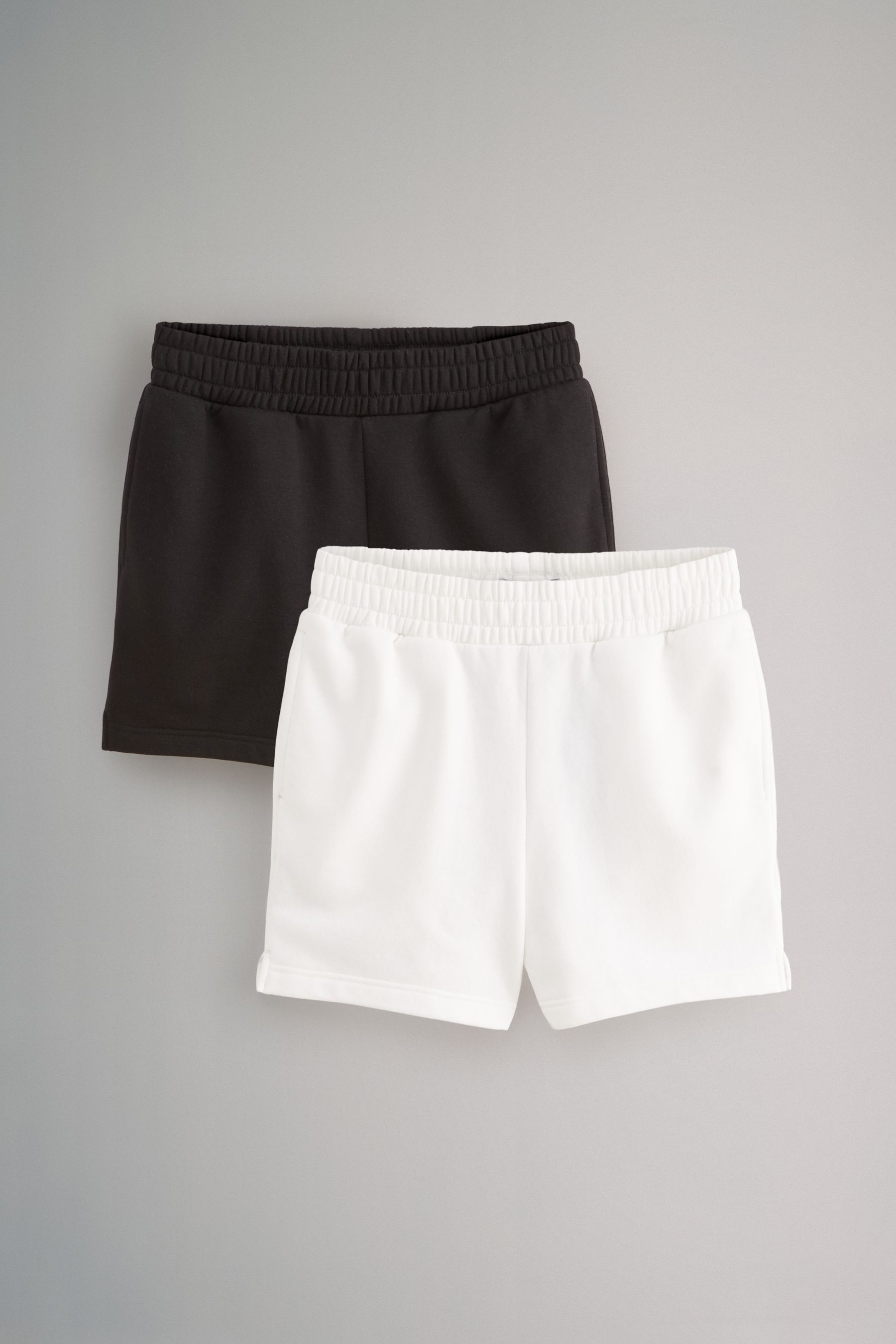 Buy The Set Black Cream 2 Pack Jogger Shorts from Next Canada