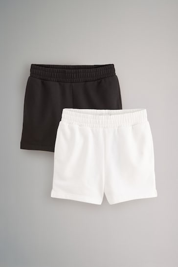 The Set Black/Cream 2 Pack Jogger Shorts