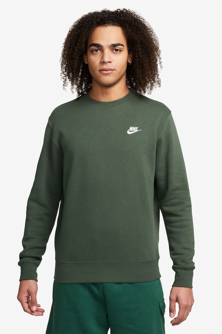 Nike Dark Green Club Crew Sweatshirt - Image 1 of 6