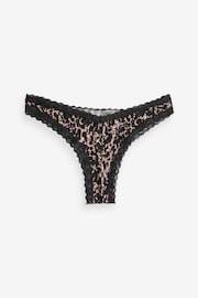 Animal Print/Purple/Blush Pink Brazilian Knickers 3 Pack - Image 6 of 9