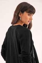 Black Longline Cardigan - Image 5 of 8