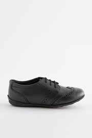 Black Wide Fit (G) School Leather Lace-Up Brogues - Image 2 of 7