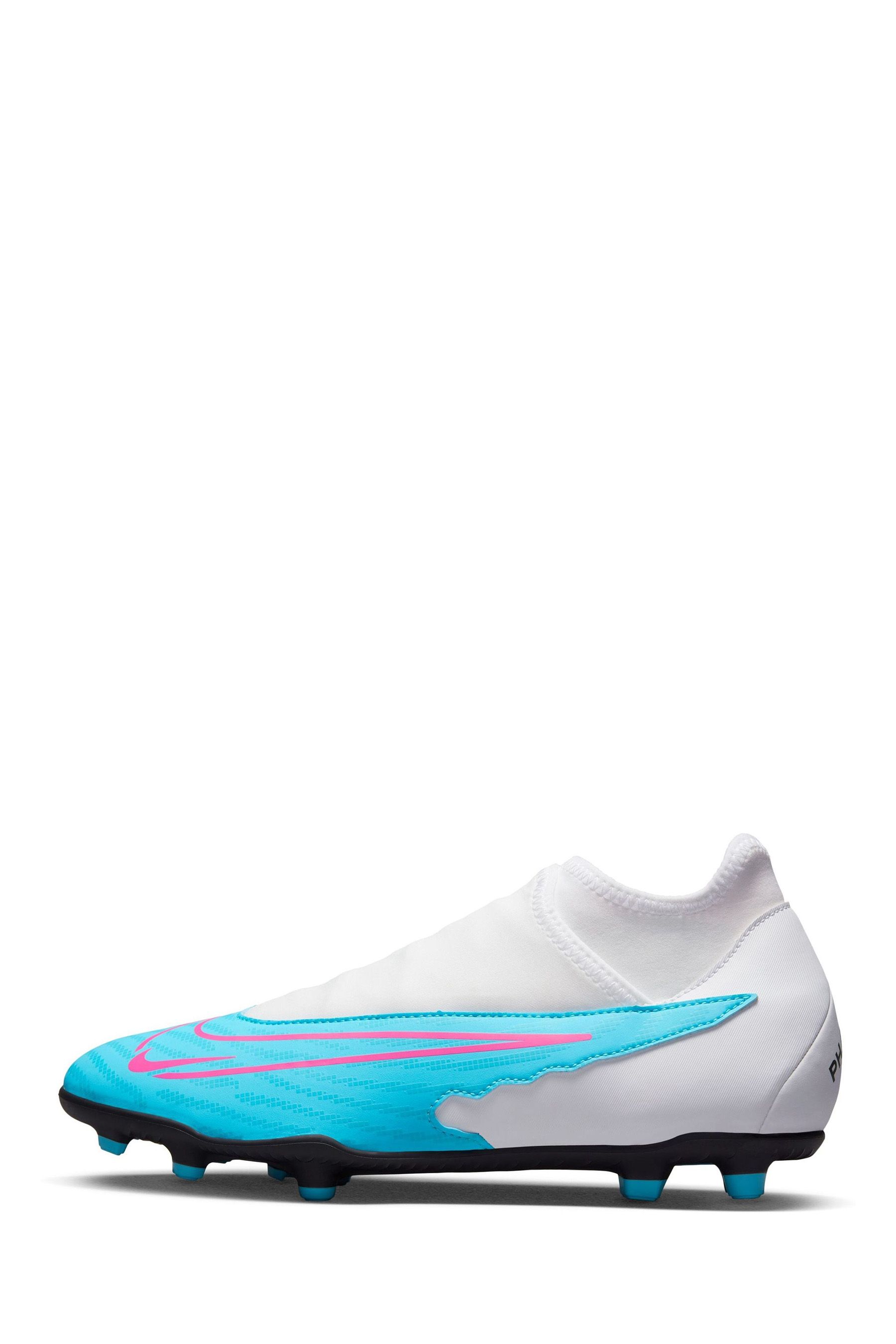 Buy Nike White Blue Phantom Club Dynamic Fit Firm Ground Football