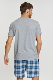 Threadbare Grey Cotton Blend Short Sleeve Pyjama Set - Image 2 of 4