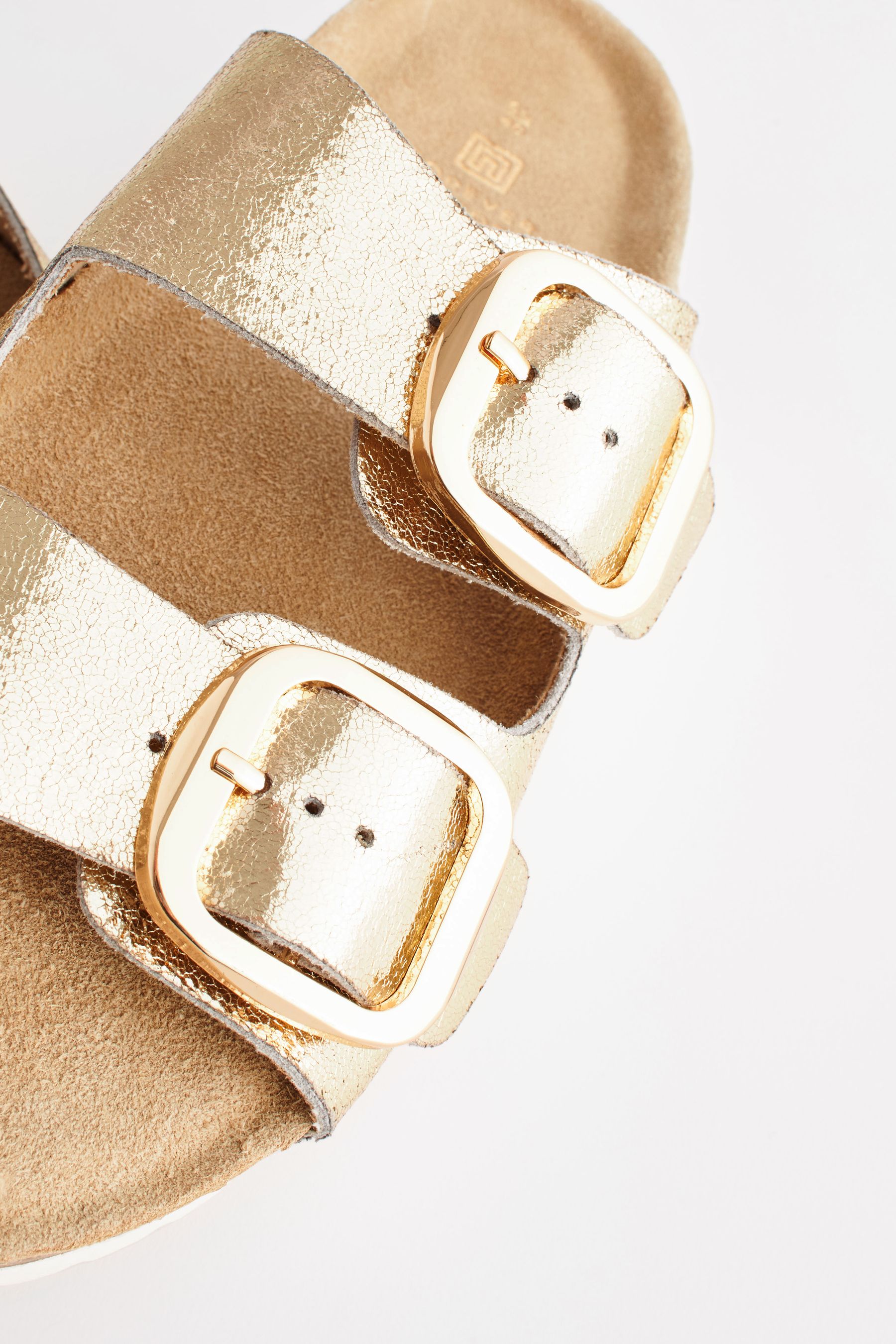 Footbed sandals rose gold deals