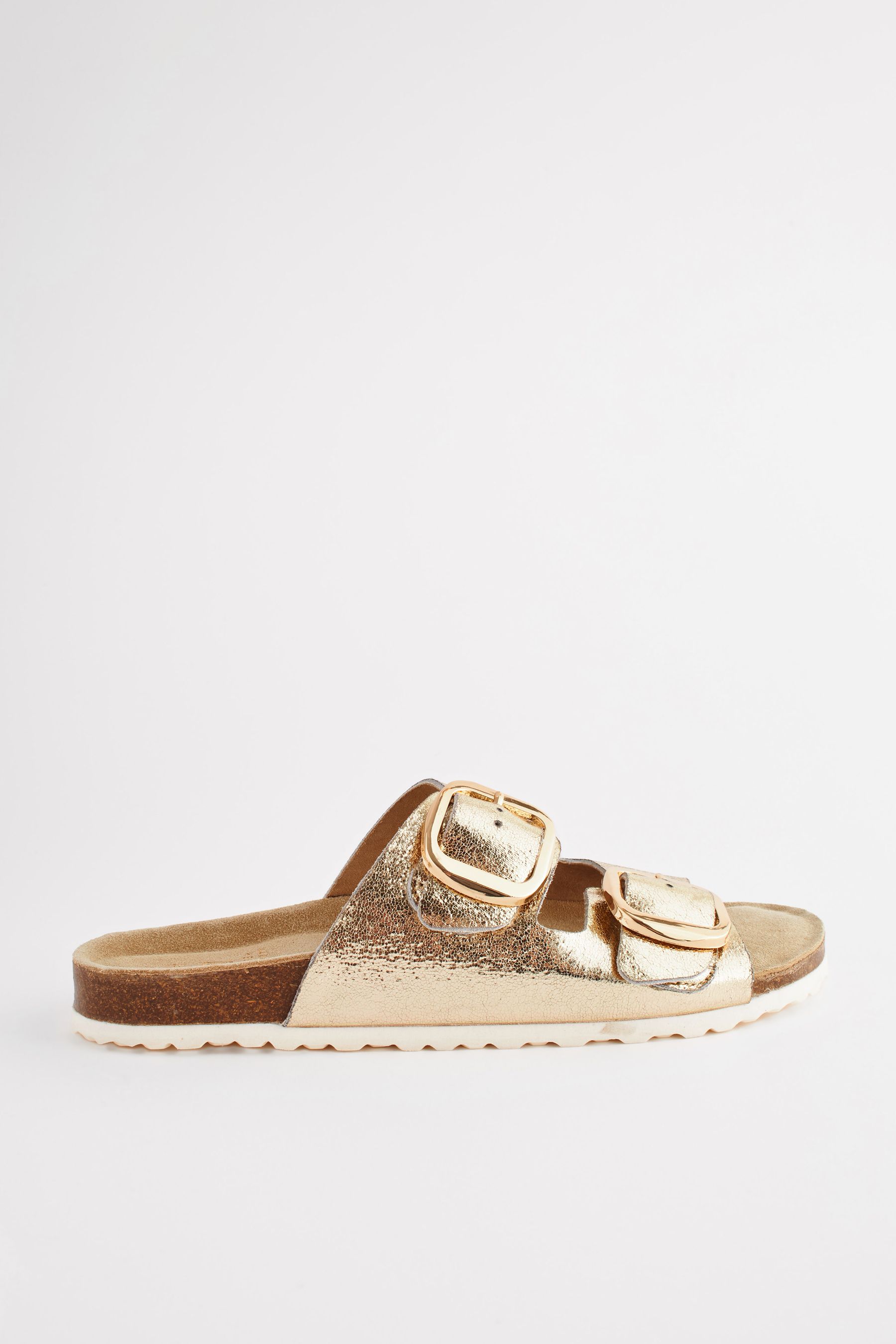 Double buckle strap footbed sandals discount