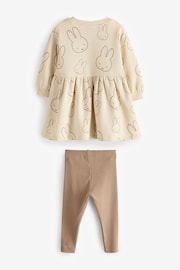 Neutral Miffy Long Sleeve Sweat Dress and Leggings Set (3mths-7yrs) - Image 7 of 7