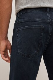 Blue Black Straight Fit Classic Stretch Jeans - Image 6 of 10