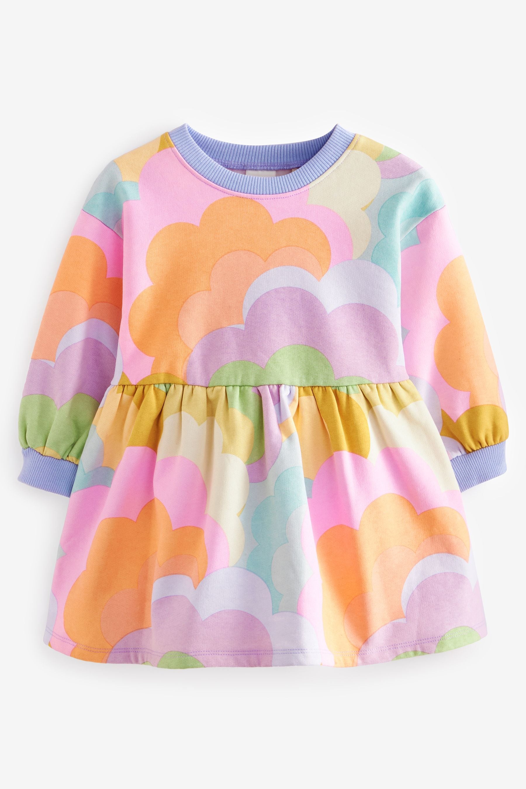Rainbow long sleeve dress best sale