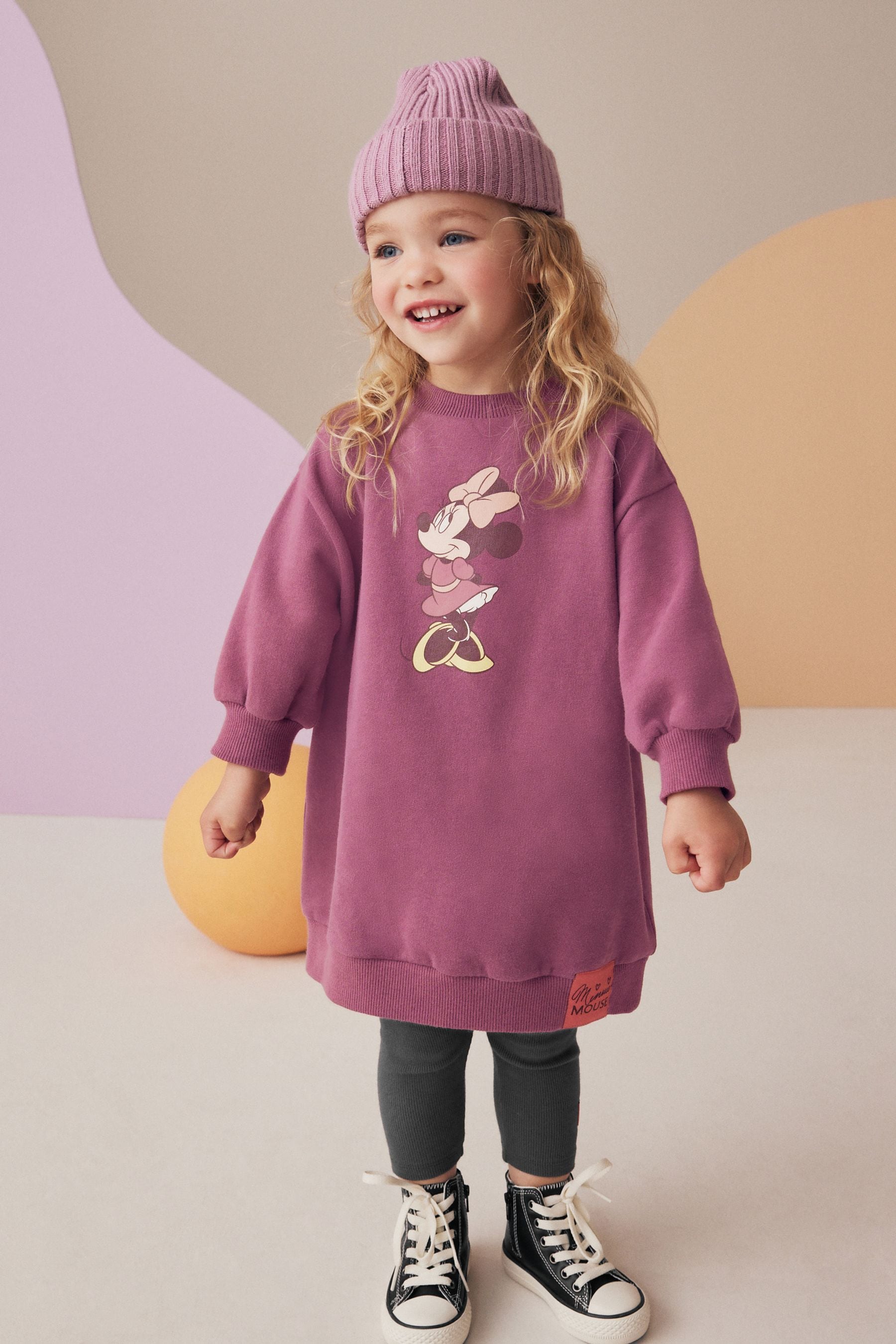Buy Burgundy Red Minnie Mouse Sweat Dress Leggings 3mths 7yrs from the Next UK online shop