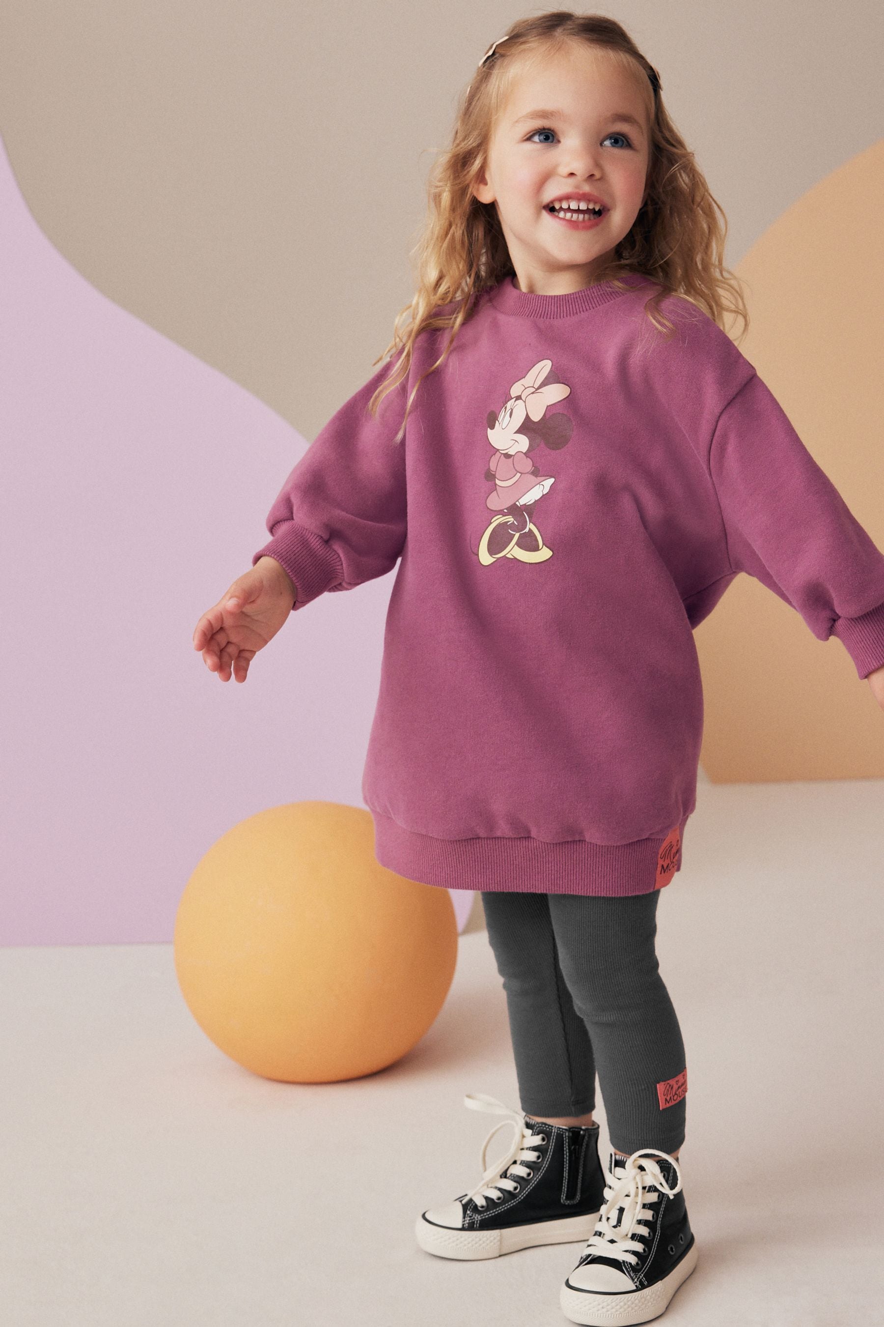 Buy Burgundy Red Minnie Mouse Sweat Dress Leggings 3mths 7yrs from Next Canada
