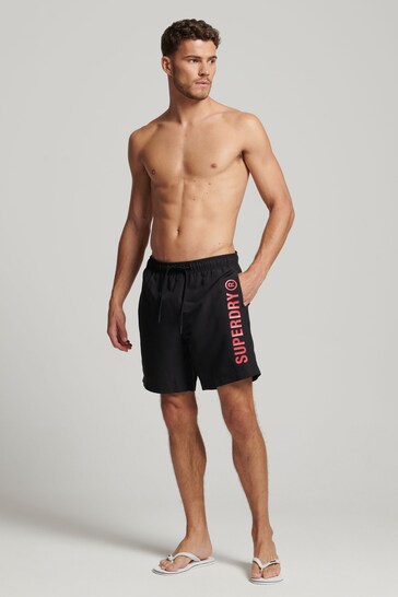 Superdry Black Core Sport 17 Inch Swim Shorts