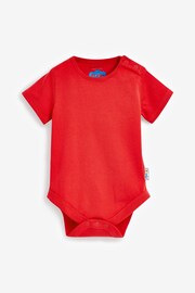 Frugi Rainbow Organic Cotton Rainbow Short Sleeve Bodysuits 4 Pack - Image 4 of 6