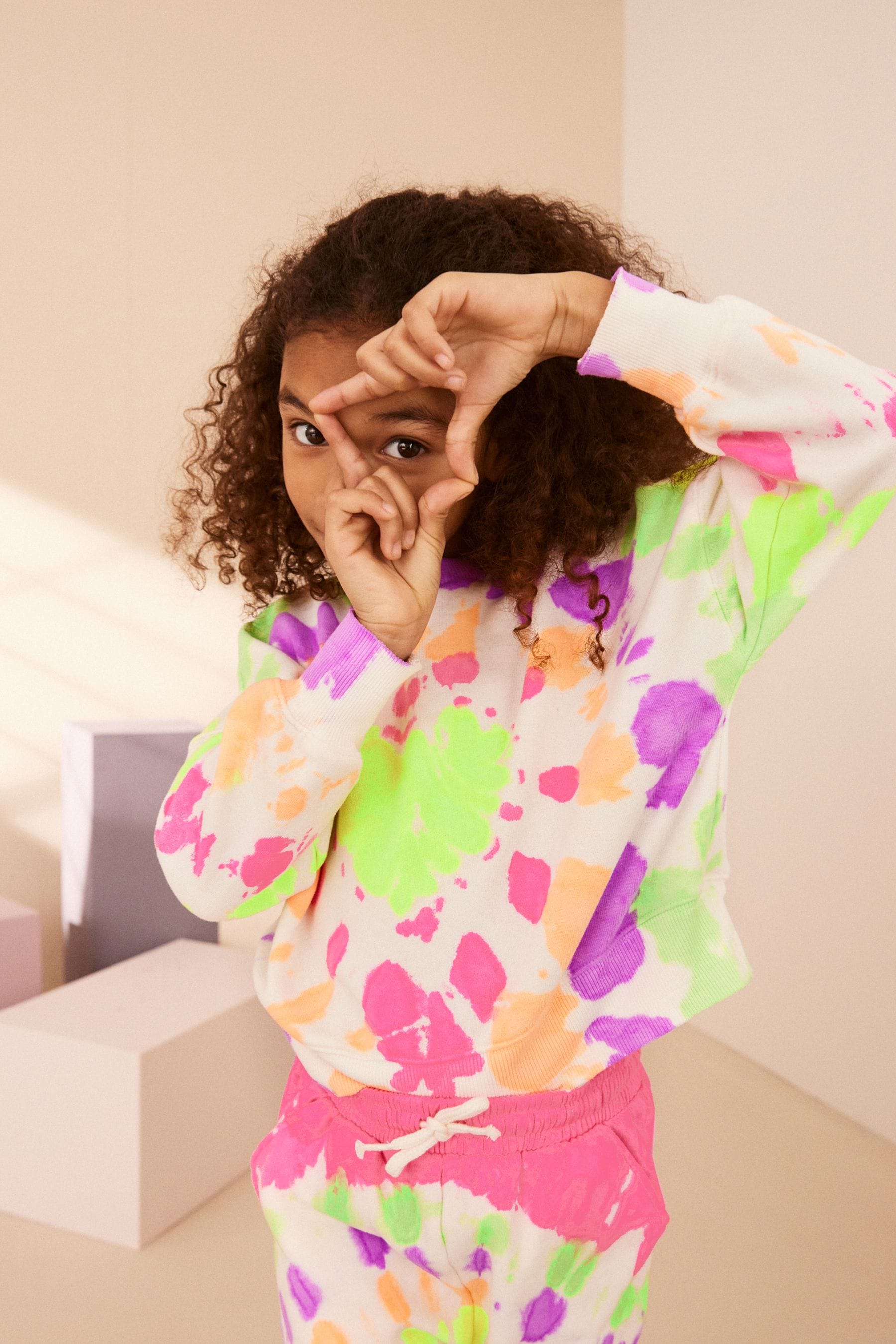 Buy Multi Pink Tie Dye Crew Sweatshirt Top 3 16yrs from Next Germany