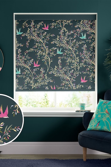 Sara Miller Forest Green Swallows Forest Made to Measure Roller Blinds
