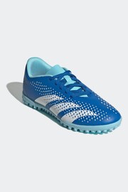 adidas Blue/White Football Sport Kids Predator Accuracy.4 Turf Boots - Image 3 of 12