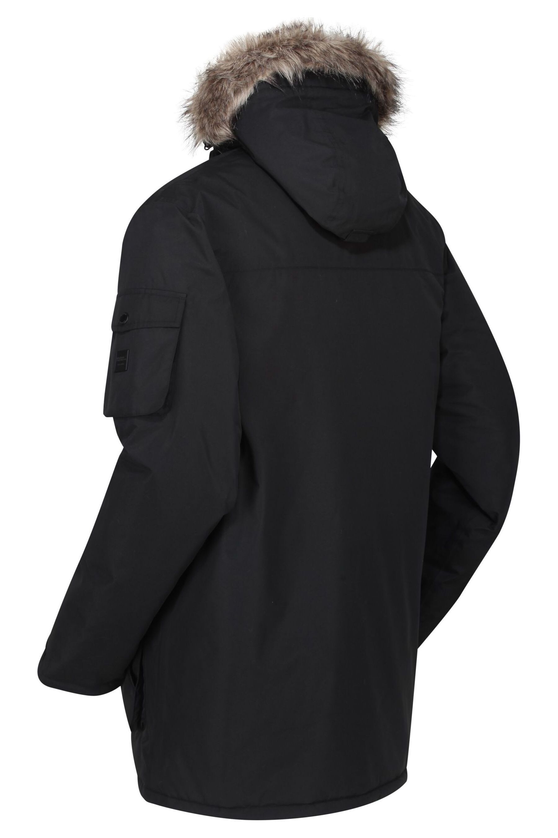 Men's salinger ii waterproof insulated fur trimmed hooded parka jacket black shop