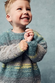 Blue/Green Long Sleeve Crew Neck Jumper (3mths-7yrs) - Image 6 of 8