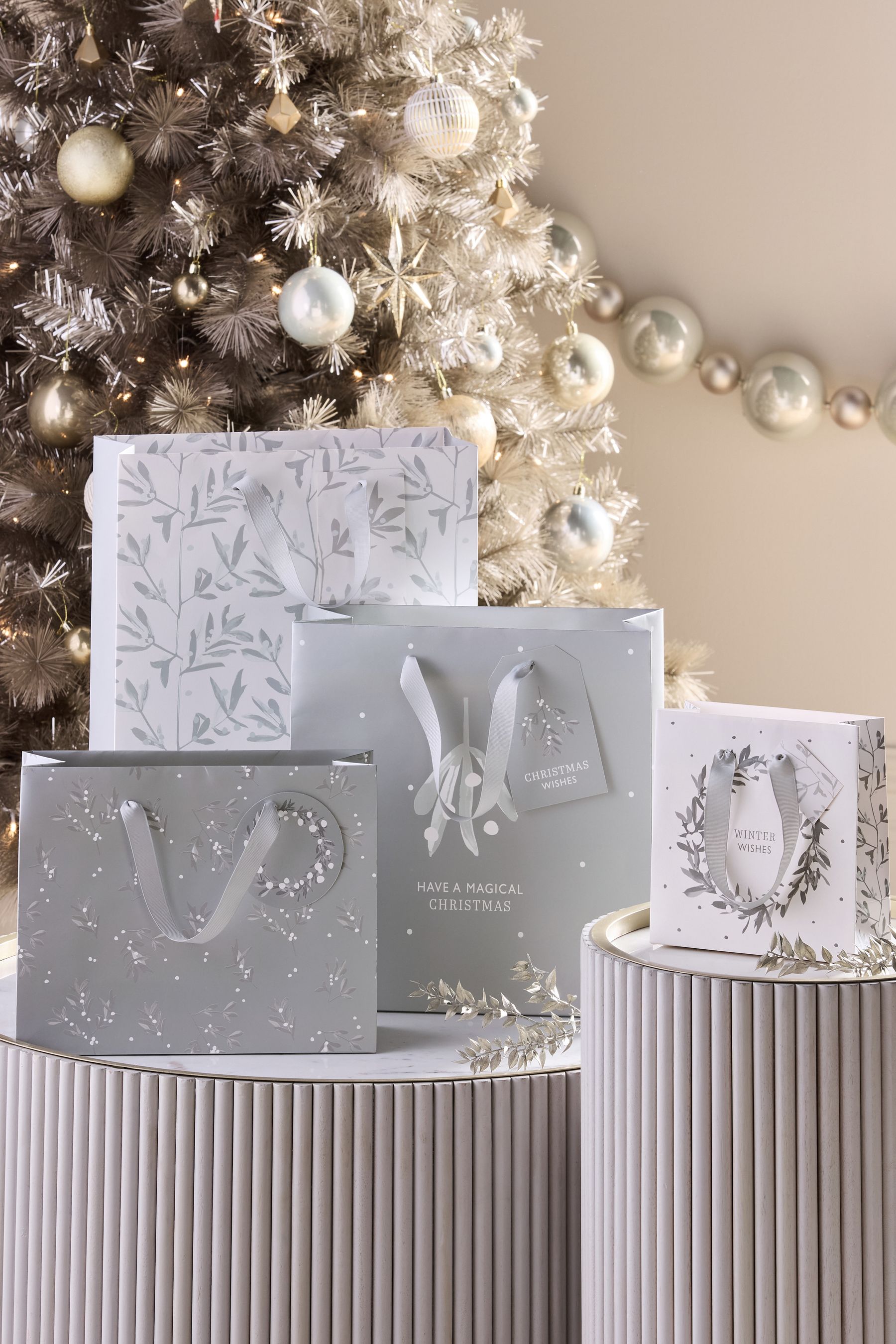 Buy Silver Berries Christmas 4 Pack Gift Bags from Next Netherlands