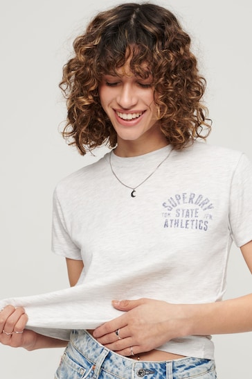 Superdry Grey Athletic Essential Slub 90's T-Shirt