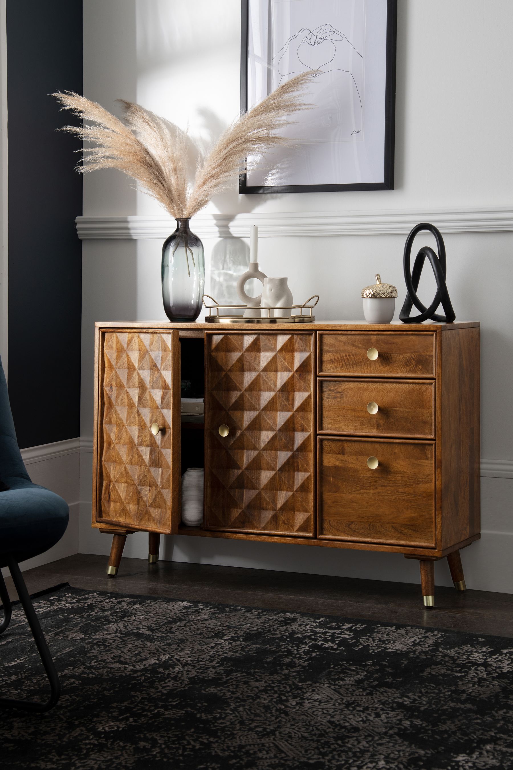Next dark shop wood sideboard