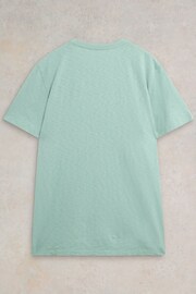 White Stuff Green Shark Pocket Graphic T-Shirt - Image 6 of 7