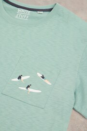 White Stuff Green Shark Pocket Graphic T-Shirt - Image 7 of 7