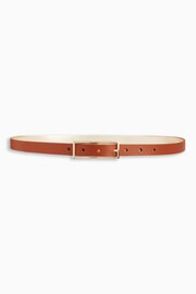 Tan/Gold Leather Reversible Jeans Belt - Image 2 of 6