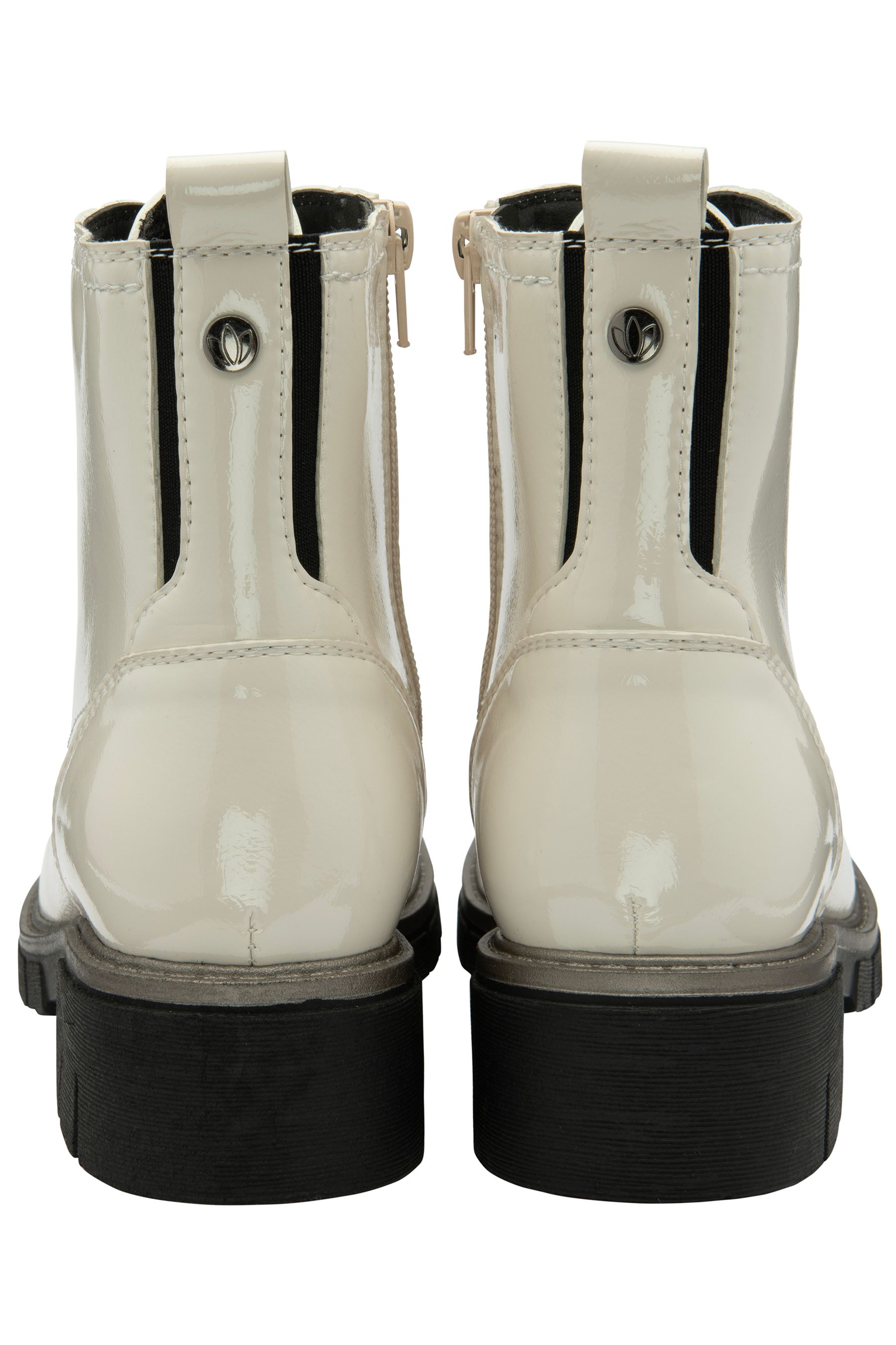 White patent sale lace up boots