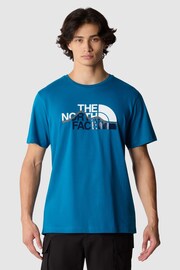 The North Face Blue Mens Mountain Line Short Sleeve T-Shirt - Image 1 of 5
