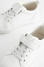 White Standard Fit (F) Touch Fastening Elastic Lace Trainers - Image 3 of 5