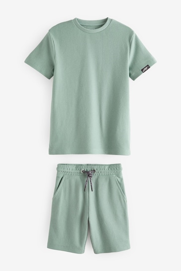 Green Texture Short and Tshirt Set (3-16yrs)