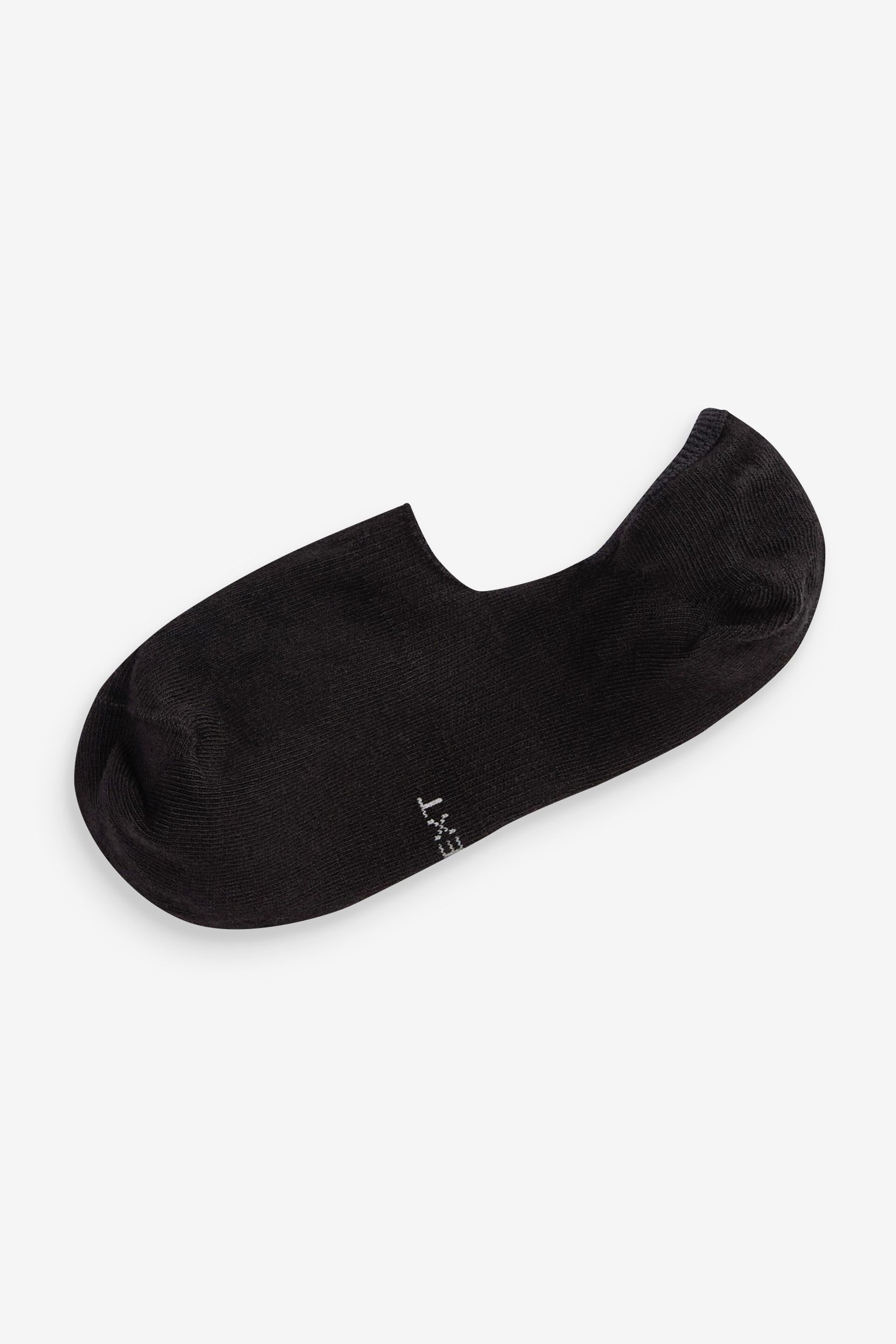 Black 5 Pack Invisible Trainers Socks - Image 2 of 2