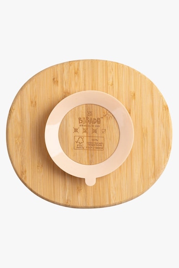 Bibado Bamboo Suction Divider Plate: Fawn