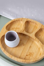 Bibado Bamboo Suction Divider Plate: Mist - Image 1 of 6