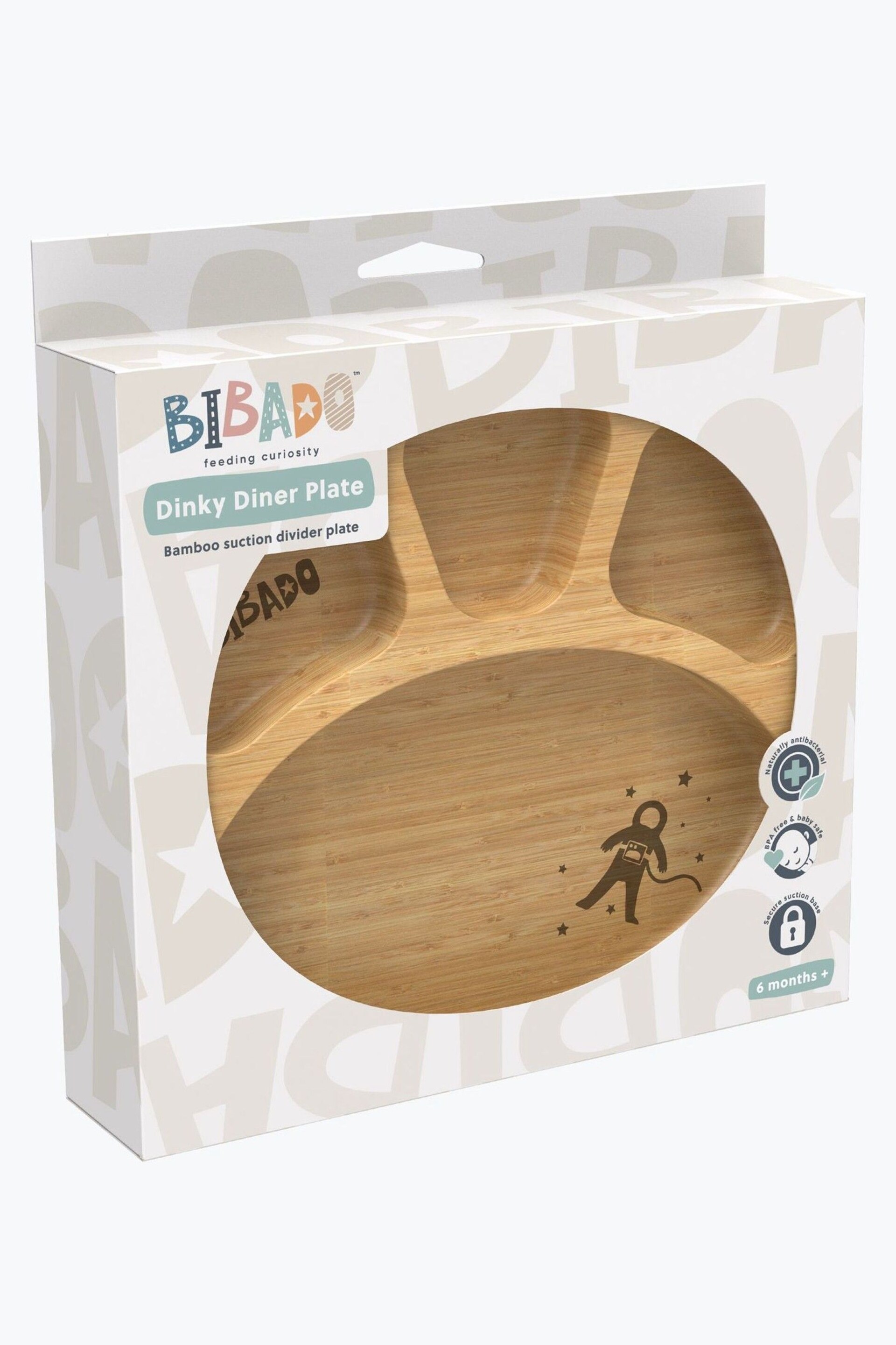 Bibado Bamboo Suction Divider Plate: Mist - Image 6 of 6