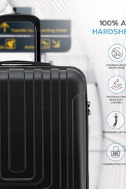 Flight Knight 56x45x25cm EasyJet Overhead 8 Wheel ABS Hard Case Cabin Carry On Hand Black Luggage - Image 4 of 7