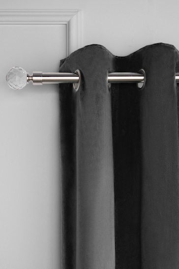 Chrome Isabel Fixed Length 28mm Curtain Pole Kit