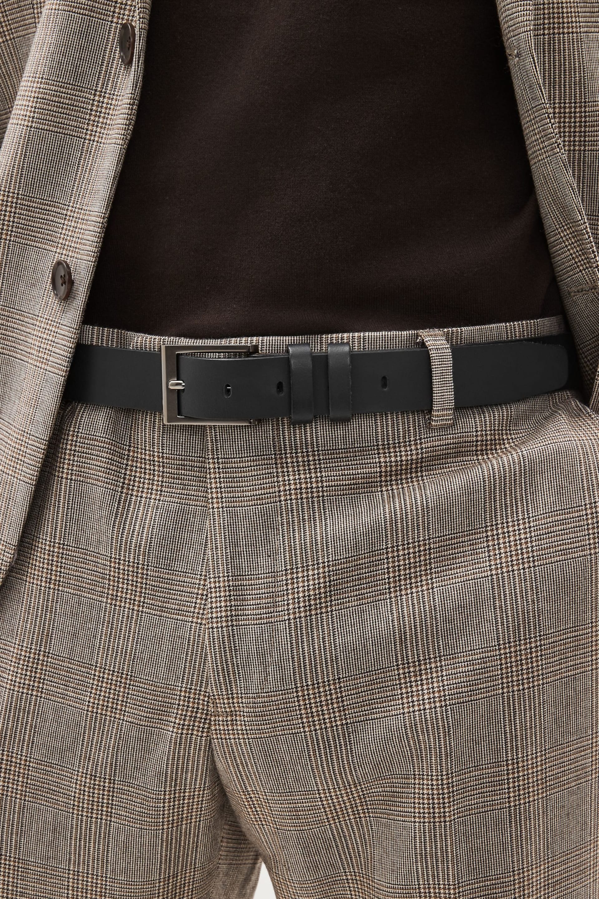 Black Leather Belt - Image 1 of 3